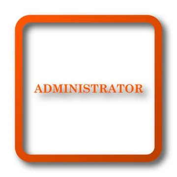 Administrator icon. Internet button on white background.. Stock Illustration