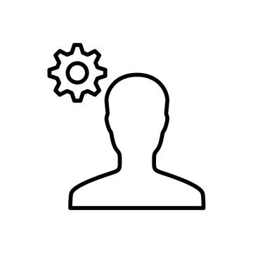 Administrator Icon for System Management, IT Support, and Office Administra.. Illustrazione stock