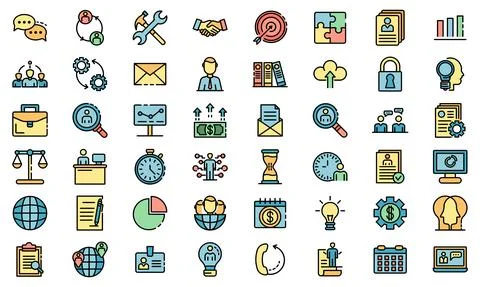 Administrator icons vector flat イラスト素材