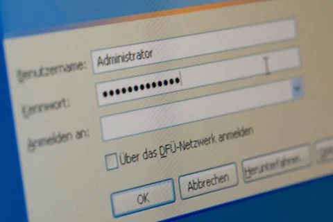 Administrator Login Stock Photos
