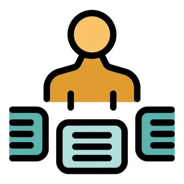 Administrator managing multiple servers in a data center Stock Illustration