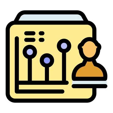 Administrator managing website control panel with options and settings Stock Illustration