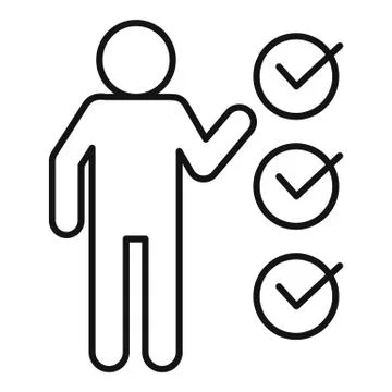 Administrator solution icon, outline style イラスト素材