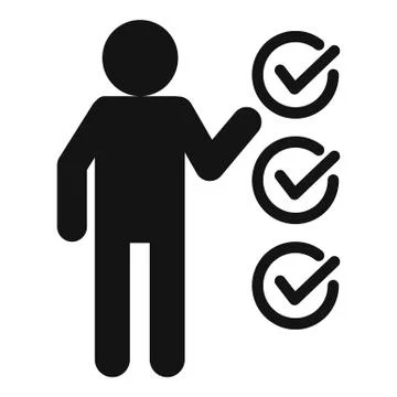 Administrator solution icon, simple style 스톡 일러스트