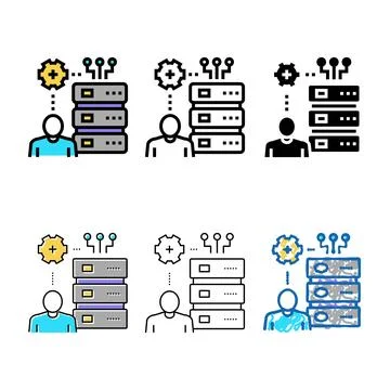 Administrator system color designs icon vector Stockillustratie