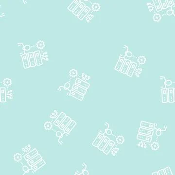 Administrator system line seamless pattern イラスト素材