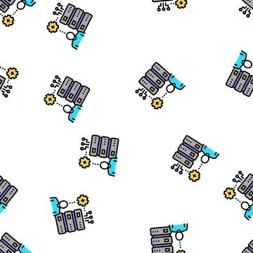 Administrator system vector seamless pattern Stock Illustration