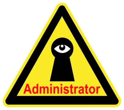 The Administrator is watching you Illustrazione stock