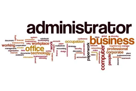 Administrator word cloud Illustrazione stock