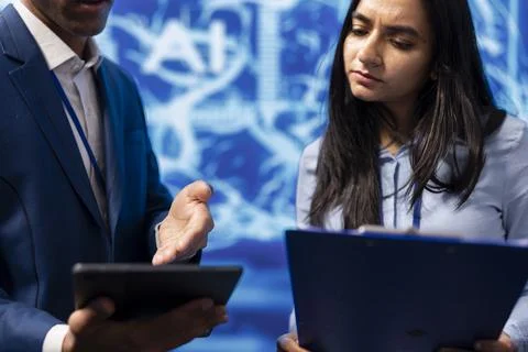 Admins use AI machine learning to extract information from complex data Stock Photos