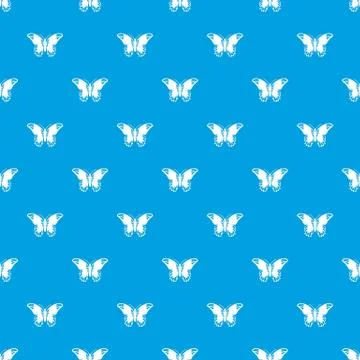 Admiral butterfly pattern seamless blue Illustrazione stock