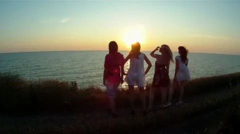 Admiring seascape Stock Footage 20601411