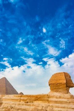 Admiring the sphinx in Cairo, Egypt Stock Photos