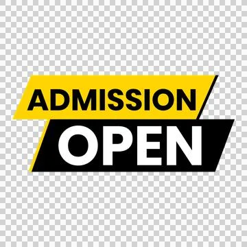 Admission Open sign with bold typography for school enrollment and event re.. Stock Illustration