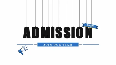 Admission text hanging on strings for recruitment and hiring. 4K Stock Footage 344846732