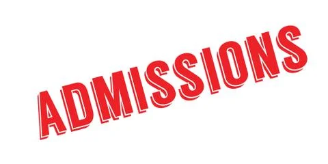 Admissions rubber stamp Stock Illustration