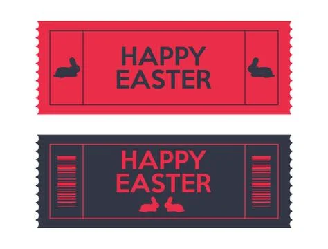 Admit one Easter tickets Stock Illustration