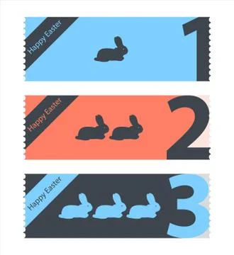 Admit one Easter tickets Stock Illustration