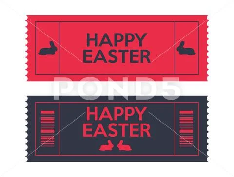 Admit one Easter tickets Ilustração Stock
