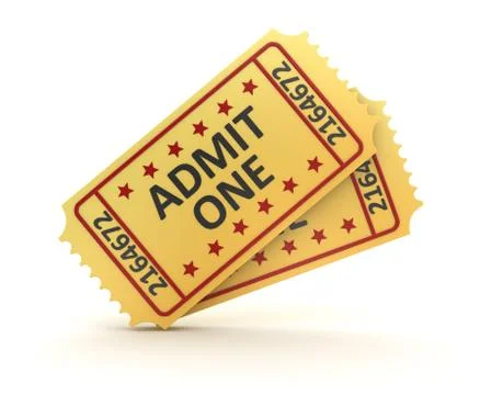 Admit one Stock-Illustration