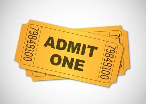 Admit one Stock Illustration