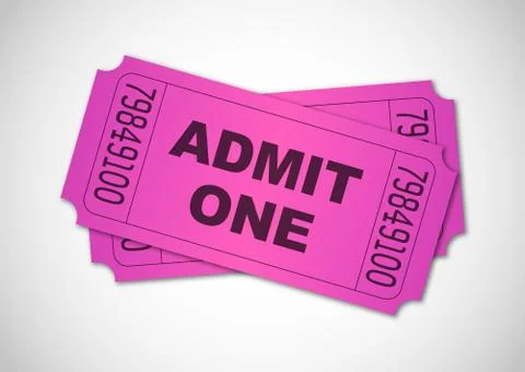 Admit one Stock Illustration