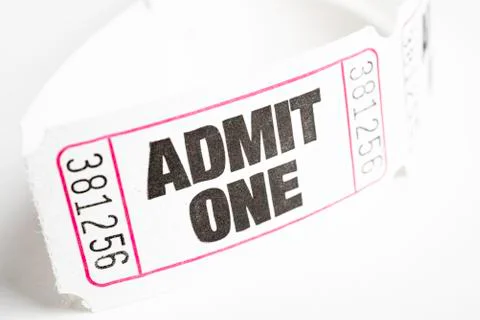 Admit One Paper Ticket Stock Photos