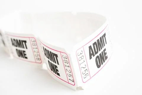 Admit One Paper Ticket Stock Photos
