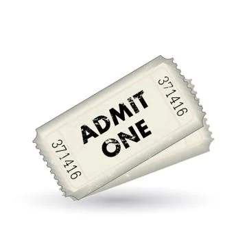 Admit One Ticket Stock Illustration