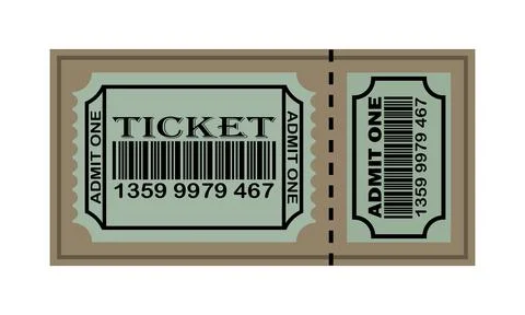Admit One ticket Stock-Illustration
