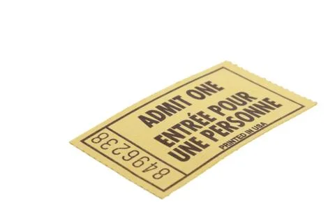 Admit one ticket Stock Photos