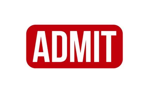 Admit Rubber Stamp Seal Vector Stock Illustration