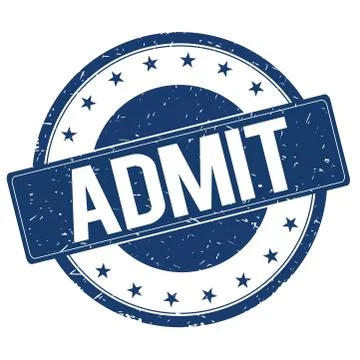 ADMIT stamp sign Stock Illustration