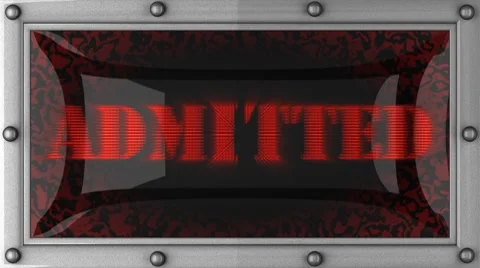 Admitted on led Vídeos de archivo 8663697