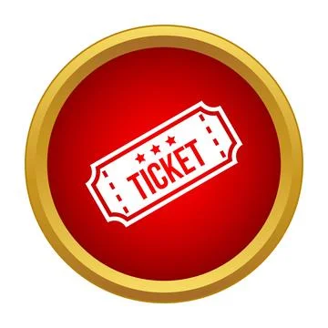 Admitting ticket icon showing entry to entertainment event Stock Illustration