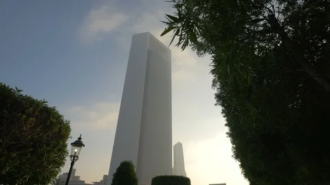 ADNOC Headquarters tower in Abu Dhabi Stock Footage 100651471