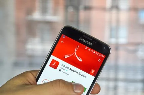 Adobe Acrobat Reader mobile app 库存照片