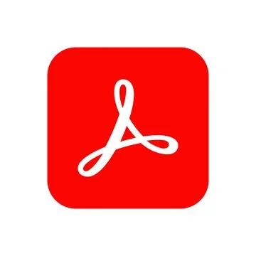 Adobe Acrobat Reader mobile application icon. Stock Illustration