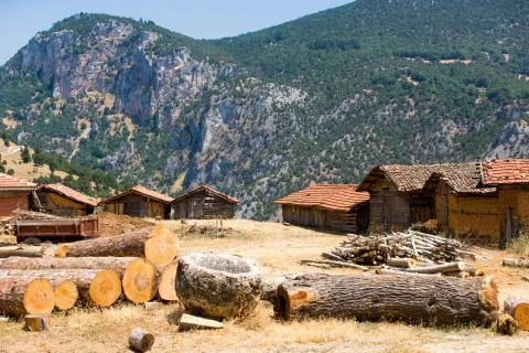 Adobe barns of turkey Stock Photos