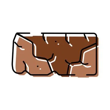 Adobe brick earth soil block cracking concept Stock Illustration