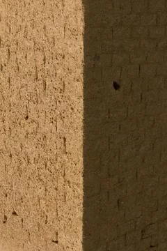 Adobe building corner 库存照片