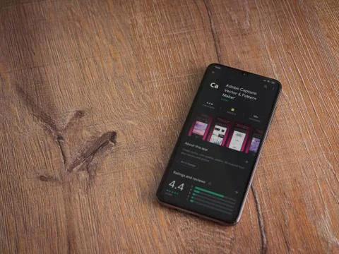 Adobe Capture - Vector and Pattern Maker app play store page on the display o 写真素材