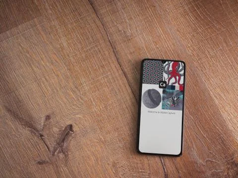 Adobe Capture - Vector and Pattern Maker app launch screen with logo on the d Foto stock