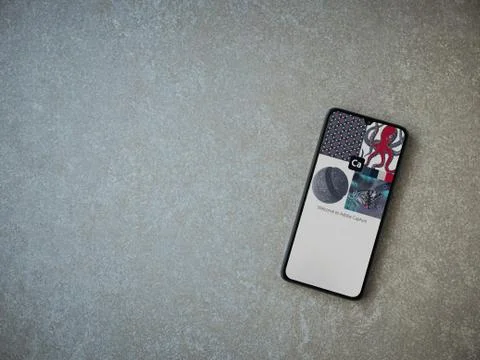 Adobe Capture - Vector and Pattern Maker app launch screen with logo on the d 写真素材