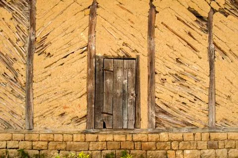 Adobe clay wall Stock Photos