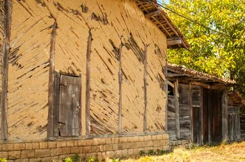 Adobe clay wall Stock Photos