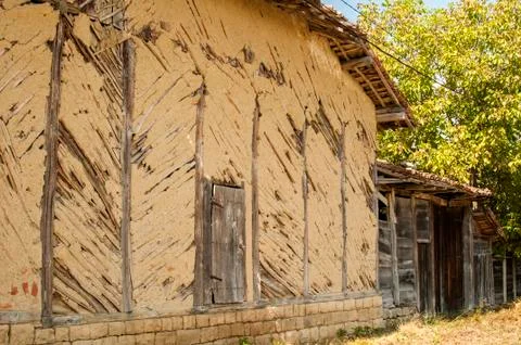 Adobe clay wall Stock Photos