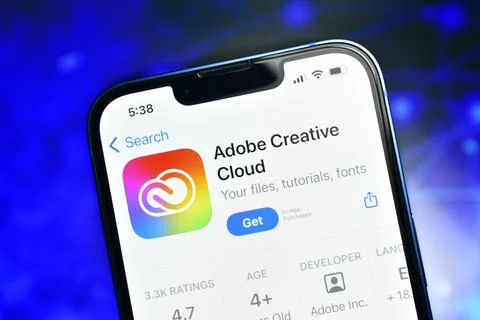 Adobe creative cloud is bundle of apps like premiere pro, illustrator and p.. Foto stock