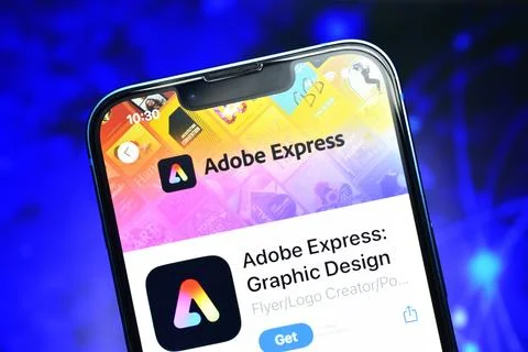 Adobe express is bundle of creative software used for content creation Stock Photos