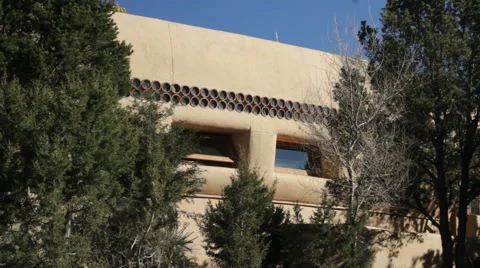 Adobe House Distant Stock Footage 40814069